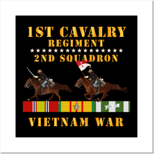 2nd Squadron, 1st Cavalry Regiment - Vietnam War wt 2 Cav Riders and VN SVC X300 Posters and Art